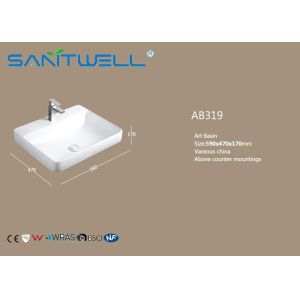 Chaozhou Suppliers AB319 Ceramic Art Basin Above counter Vanity Sink bowl Gloss