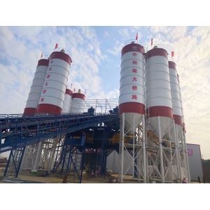 90m3/H HZS90 Concrete Batching Plant Dry Automatic Control System