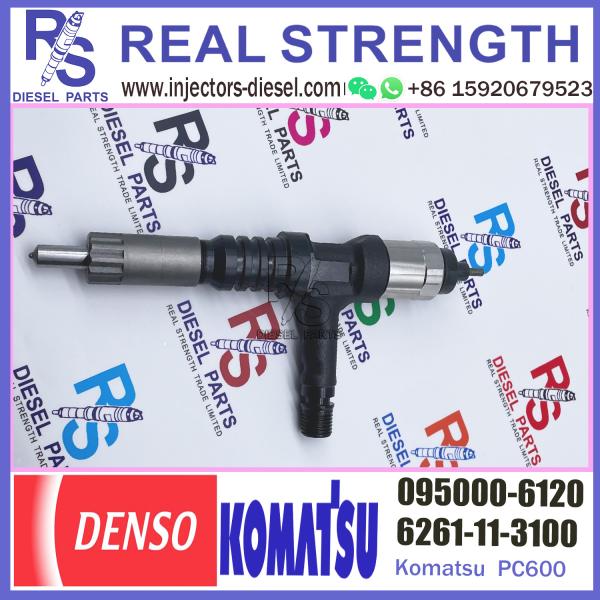 6D140 injector assy 095000-6120 for Komats 6D140 diesel engine injector with OE no.6261-11-3100