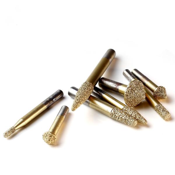 Carving Stone CNC Diamond Engraving Tool Golden Color High Precision Less