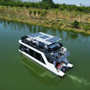 Aluminum Restaurant Boathouse floating restaurant For Elegant Dining Experience