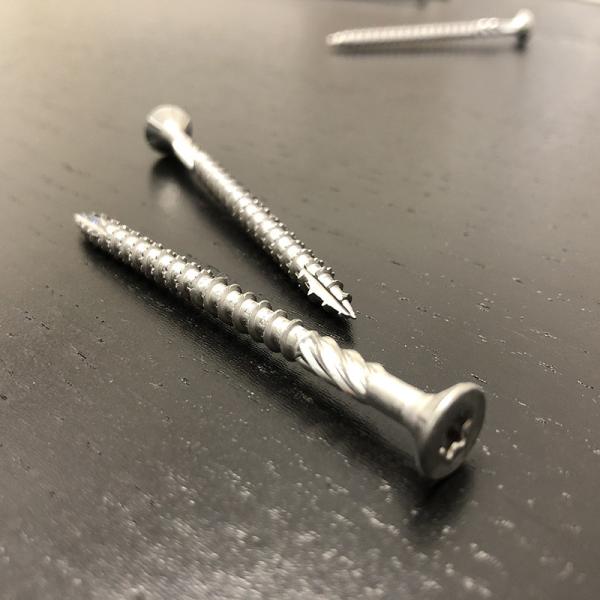 Buy Cut Thread 8G Wood Screws 304 Stainless Steel Decking 40mm Chipboard Screws A2 Type 17 at wholesale prices