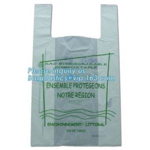 compostable cornstarch to protect the environment flat bags on roll for food