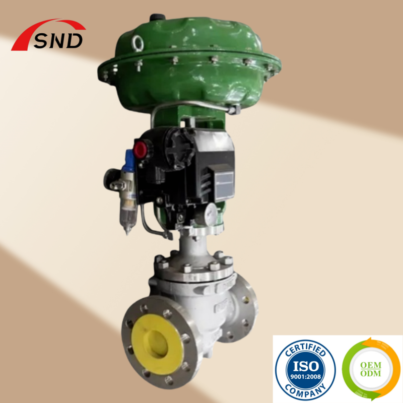 CF8 Pneumatic Flow Control Valve Flanged Normal Pressure Customized