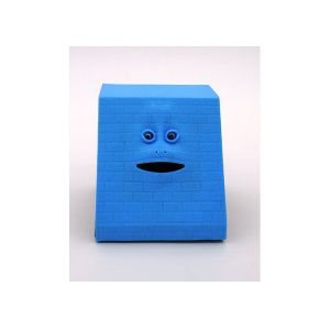 Sensor Control Smiley Face Piggy Bank Money Saving Box 4 " Pink Blue Color