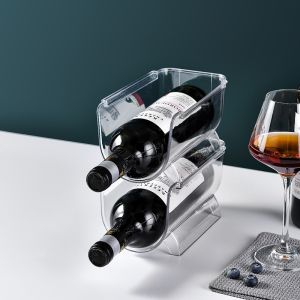 Food Grade Plastic Wine Bottle Holder Bpa Free Stackable