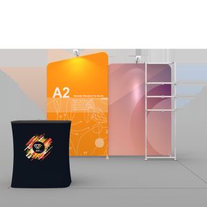 Trade Show Stage Modular Exhibition Systems CMYK Portable Display Stands For