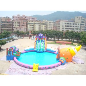Quality Rental business / Party Amusement Inflatable Water Park Octopus Slide for sale