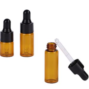 Cosmetic 2ml 3ml 5ml Glass Bottle And Dropper Bulk