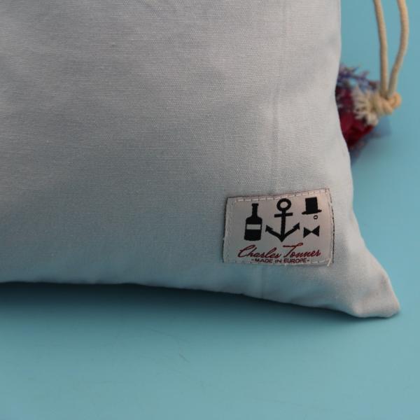 Soft Large Dust Bag For Dresses , Embossing White Cotton Drawstring Bag