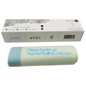 Biodegradable Compostable Garbage Bin Liners, Kitchen Bin Liner Compostable Flat