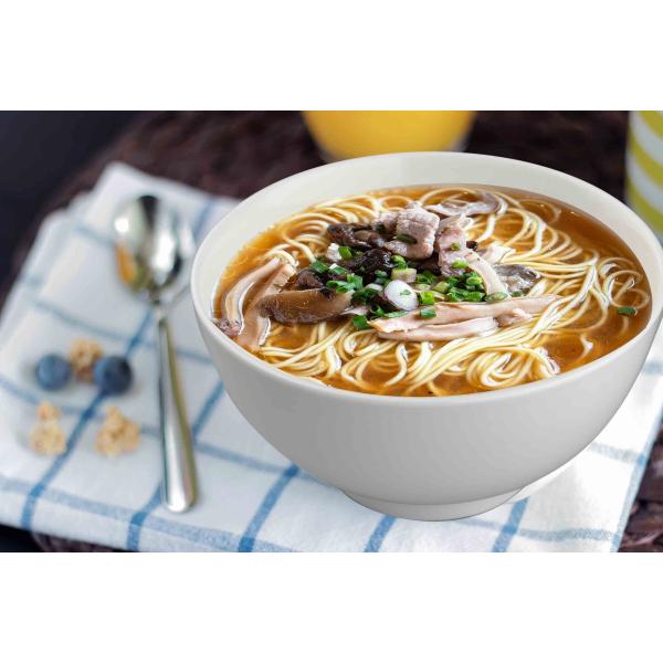 6" Round Bowl of High Temperature Fired Made White Porcelain for Noodle