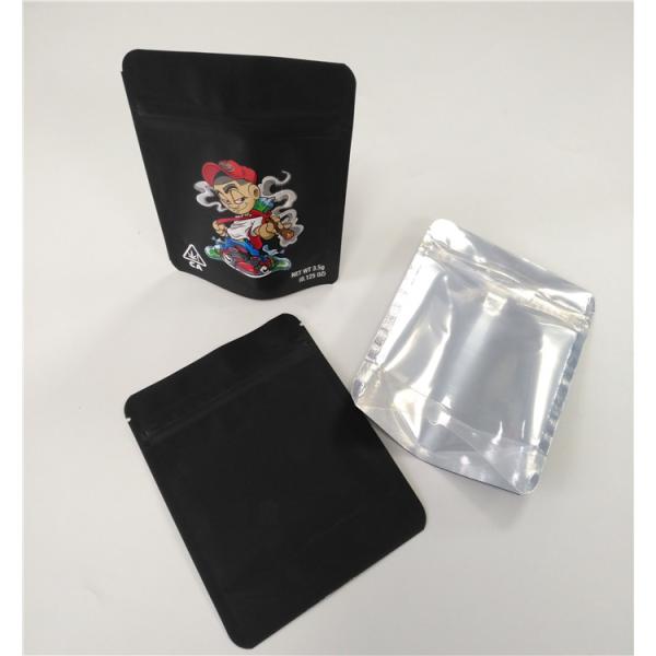 Buy custom printed matte black stand up zipper resealable doypack food grade sour sweet candy pouch at wholesale prices