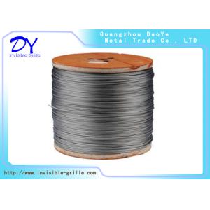 End Cover Aluminium Part Window Invisible Grille For Nylon Steel Wire Rope