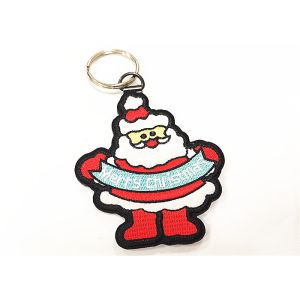 Cute Intricate Embroidered Fabric Keychain Durable Embroidered Key Rings