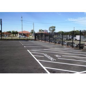 steel tubular Security Garrison Fencing 2.4M height x 2.4M width Rails 40mm
