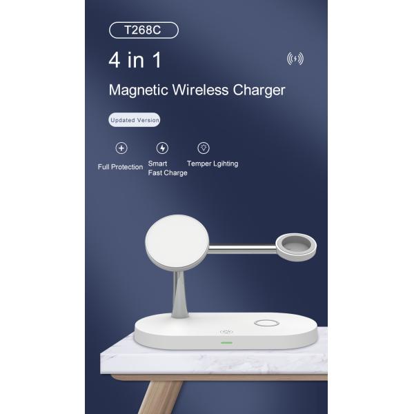 FCC ROHS Metal Wireless Charging 15W Zinc Alloy Wireless Charger Bracket