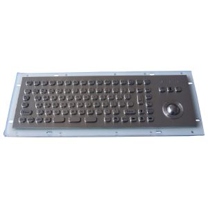 Industrial Metal Kiosk Compact Keyboard with Ruggedized Trackball