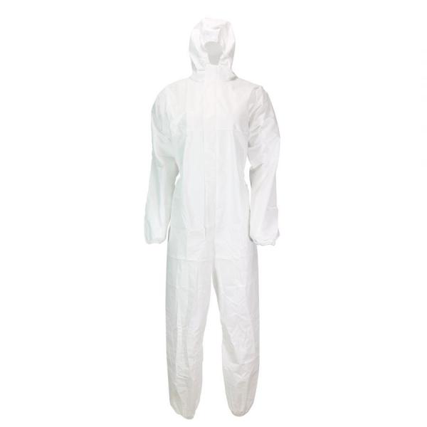 Buy 75g Industrial PPE Equipment Elastic Disposable Microporous Coveralls at wholesale prices