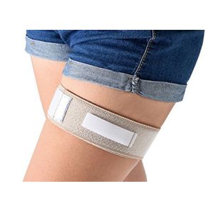 Elastic Foley Catheter Velcro Leg Strap Anti Slip With Hook And Loop Closure