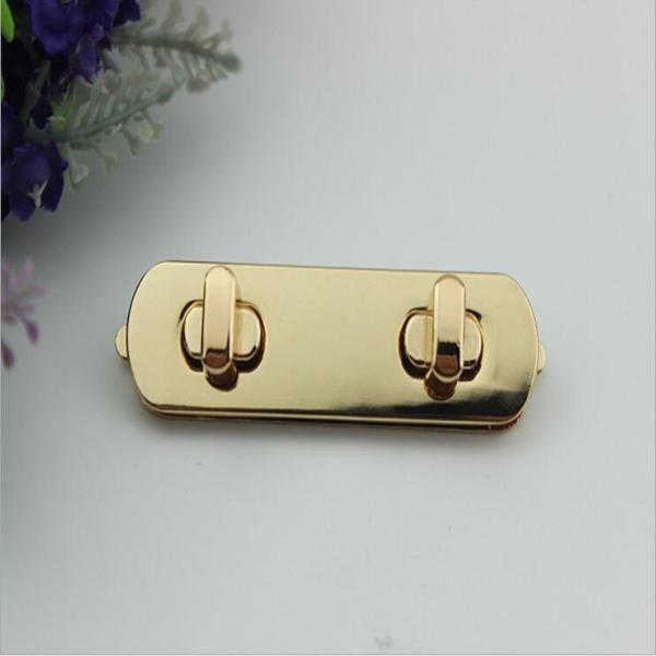 Buy Classic design light gold purse double twist turn metal locks at wholesale prices