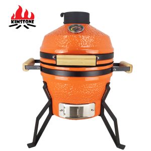 KIMSTONE Stalen Commercial Charcoal Bbq Kamado Smoker Ceramic Mini Outdoor