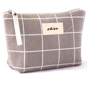 Zipper Blank Canvas Makeup Bag Multifunctional 21CM×12CM×6.5CM