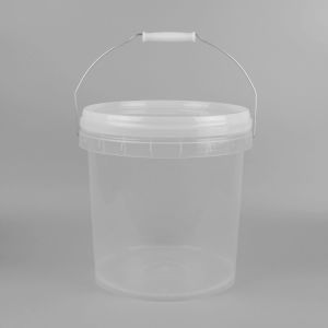 18L Transparent Plastic Bucket Round Plastic Barrel Customized