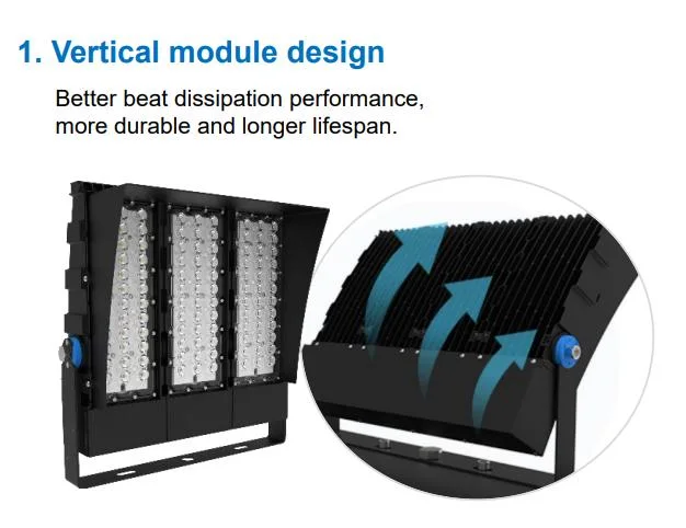 Narrow angle LED Stadium Light IP67 Outdoor Waterproof 200W 300W 400W 500W