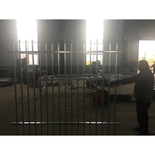 Crimped Spear Garrison Fence 1800mm x 2400mm stain black