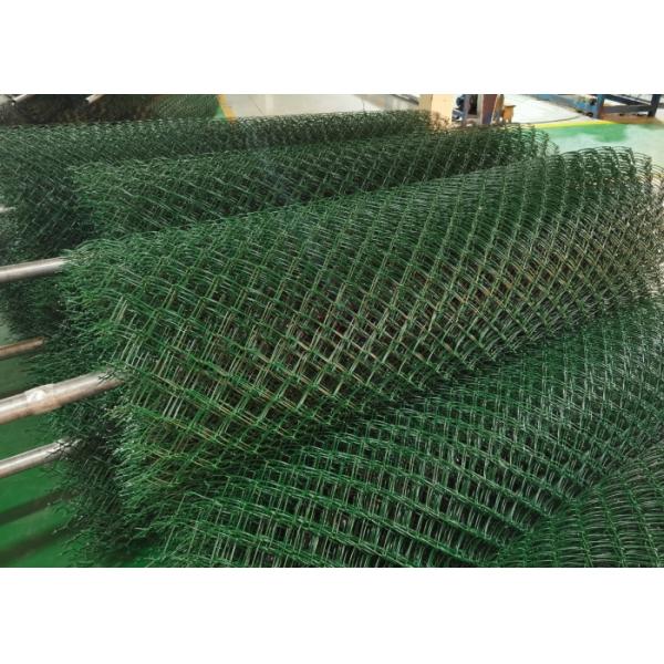 Galvanized PVC Coated Chain Link Mesh Fence 50x50mm Diamond Pattern