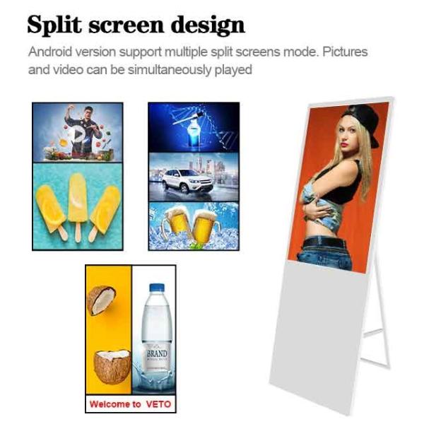 Buy Floor Stand LCD Sign menu rotation Portable LCD Billboard USB2.0 at wholesale prices