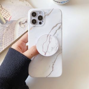 TPU Finger Grip Phone Case Pop Socket Stand Anti Scratch Protective Case For