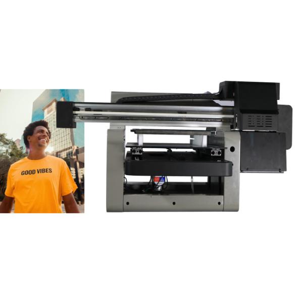 Buy CMYKW T Shirt Garment Fiber Cloth A3 Flatbed Printer Machine at wholesale prices