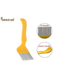 Orange Beekeeping Equipment Stainless Steel Needle Honey Uncapping Fork Hive