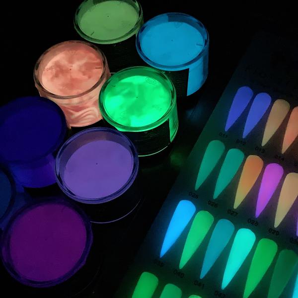 Wholesale Bright and Clean Glow in the Dark Nail Powder Acrylic Dipping Powder