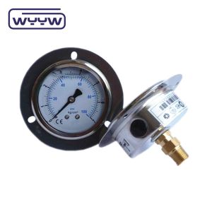 high quality hydraulic EN837-1 pressure gauge with front flange