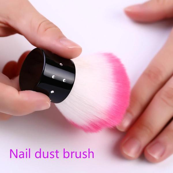 Wholesale Soft Hair Nail Art Tool Brush Beauty New Produce Cleaning Dust Rose Flower Nail Brush