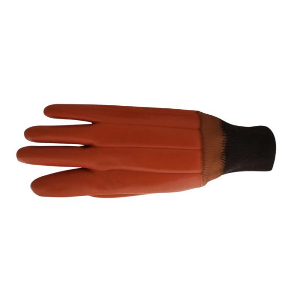 Buy Foam Insulated Liner PVC Coated Gloves Orange Maximum Protection From Acids at wholesale prices