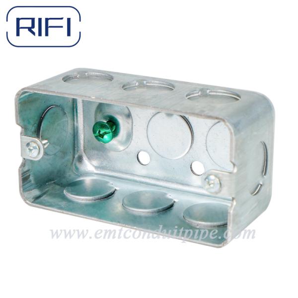 ISO Steel Metal Handy Box Silver Color With Raised Ground Screw 4"x2"x1-7/8"