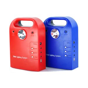 Mini Portable Solar Power System Kit With Torch USB Output Compact Design