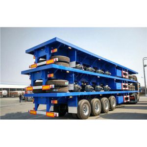 LED Lights 40ft Flatbed Container Semi Trailer