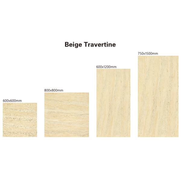Occasion Outdoor Beige Travertine Porcelain Vitrified Tiles for Building Material