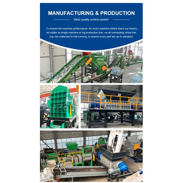 Automotive Shredder Residue Recycling Machine Scrap Steel Recycling Plant ASR Recycling Crushing Machine