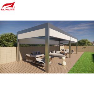 Smart Home Integrated Motorized Aluminum Pergola Wall Mounted Outdoor Shade