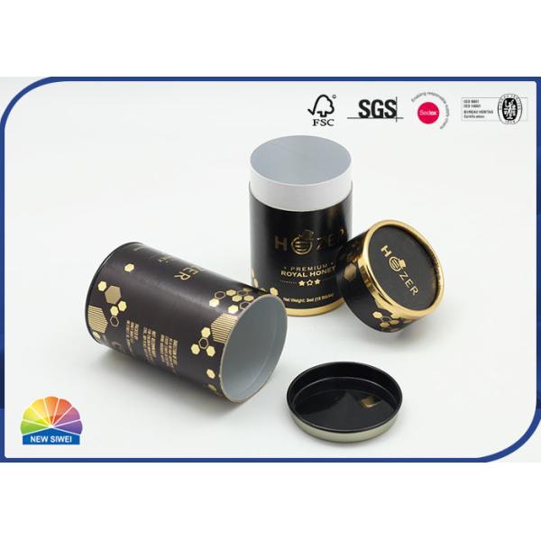 Buy Kraft Cylinder Tubes Packaging Aluminum Foil Inner With Iron Covering at wholesale prices