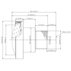 10 Megapixel M12 Panoramic Camera Lens 1/1.8" 1.98mm 185 Degree