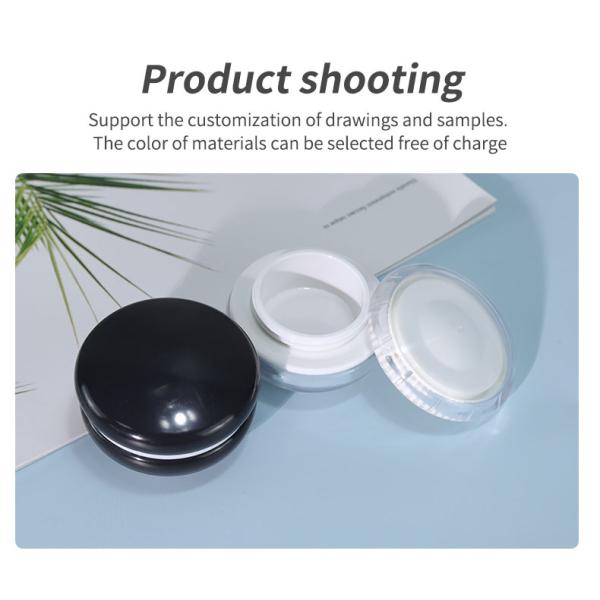 Eye Cream 10g/25g Volume Luxury Black White Face Cream Bottle Container 20g 15ml Perfume Bottles Cosmetic Jars