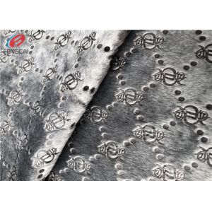 Glue Printed Plush Velboa 150d Polyester Velvet Upholstery Fabric