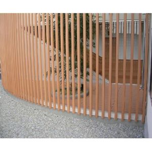 Quality Brown / Cedar Thin Coffee WPC Fence Panels For SPA Surrounds Decoration for sale